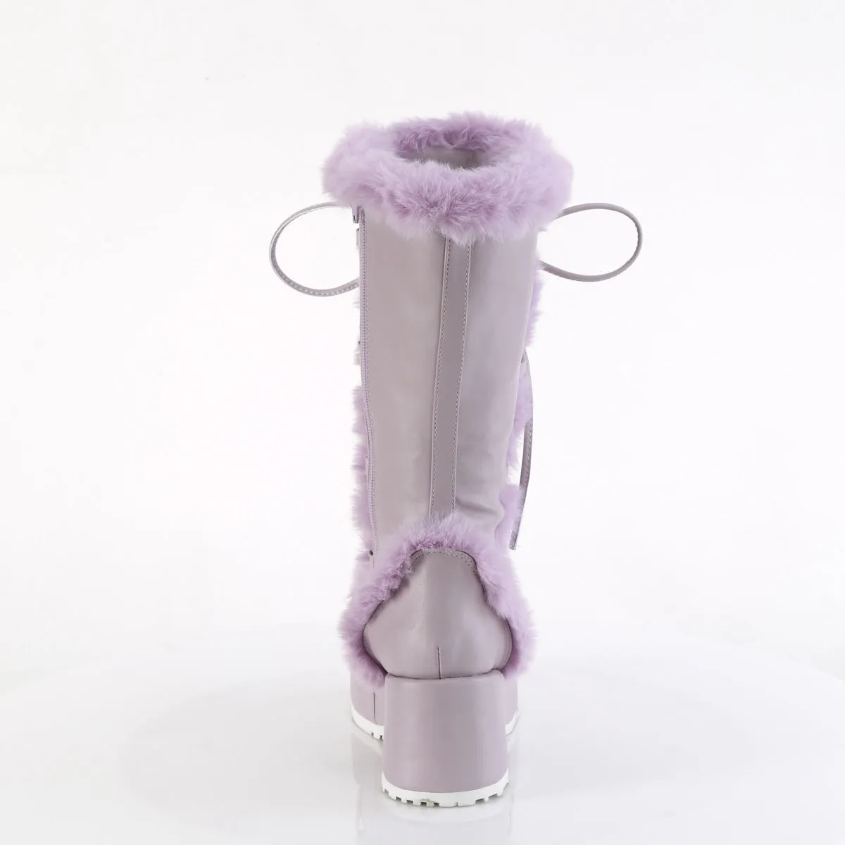 Soft Leather Work Boots 2 Inch Platform CUBBY-311 Lavender