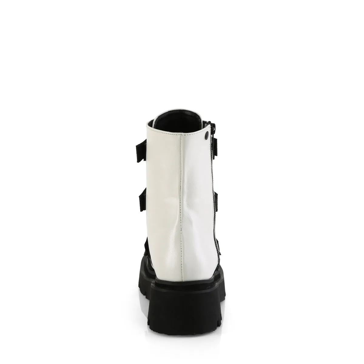 2 Inch Platform RENEGADE-50 White Pu Wide Load Work Boots