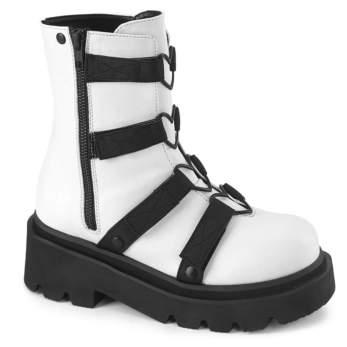 2 Inch Platform RENEGADE-50 White Pu Rebar 8 Inch Work Boots