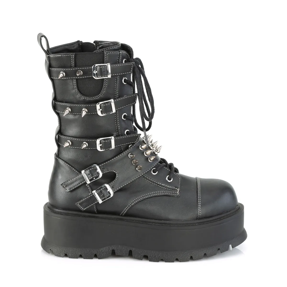 2 Inch Platform SLACKER-165 Black Alaska Work Boots