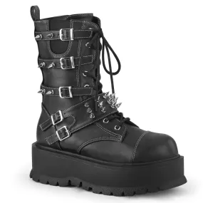 2 Inch Platform SLACKER-165 Black Shock Absorbing Work Boots