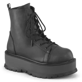 Work Boots A7223 2 Inch Platform SLACKER-55 Black Pu