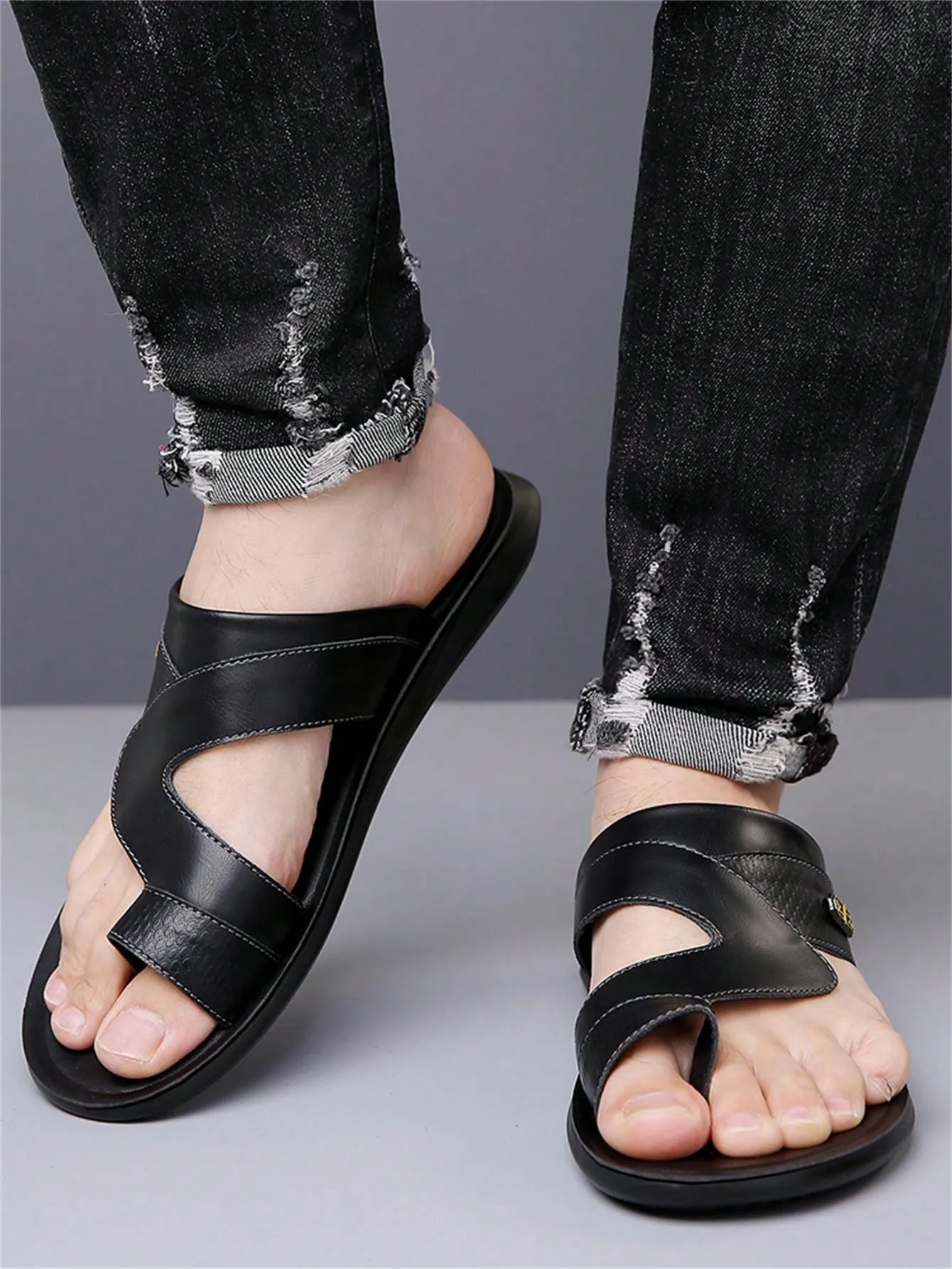 2024 Plus Size Fashionable Casual Slippers, Summer New Men's Slippers, Soft Non-Slip Beach Shoes For Outdoor Use Asics Ex89 Shoes