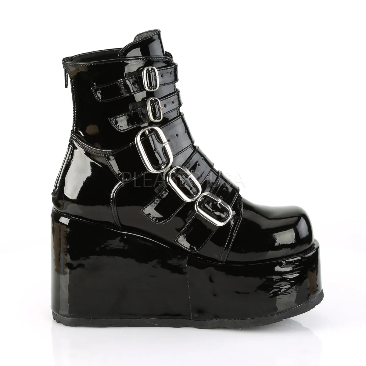 4 Inch Platform CONCORD-57 Black Rambler Recon Work Boots