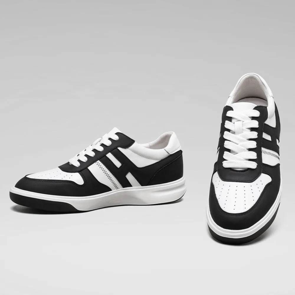 Asics Triathlon Shoes 6 CM/ 2.36 Inches CMR CHAMARIPA Off White Elevator Sports Shoes - Men's Cowhide Leather Casual Shoes