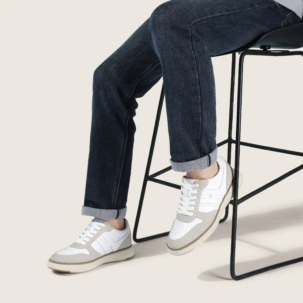 6 CM/ 2.36 Inches CMR CHAMARIPA Off White Elevator Sports Shoes - Men's Cowhide Leather Casual Shoes Asics 1990 Shoes