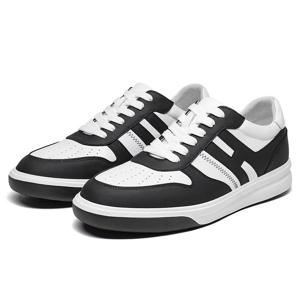 6 CM/ 2.36 Inches CMR CHAMARIPA Off White Elevator Sports Shoes - Men's Cowhide Leather Casual Shoes Asics Volley Shoes