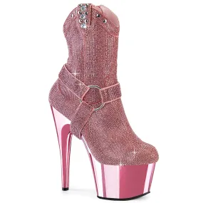 7 Inch Heel ADORE-1029CHRS Baby Pink Rhinestone Best Way To Clean Work Boots