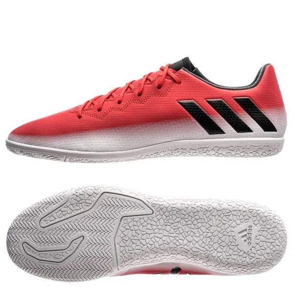 adidas Messi 16.3 IN Indoor Soccer Shoes -  Red/Black/White Sophie Cunningham Adidas Shoes