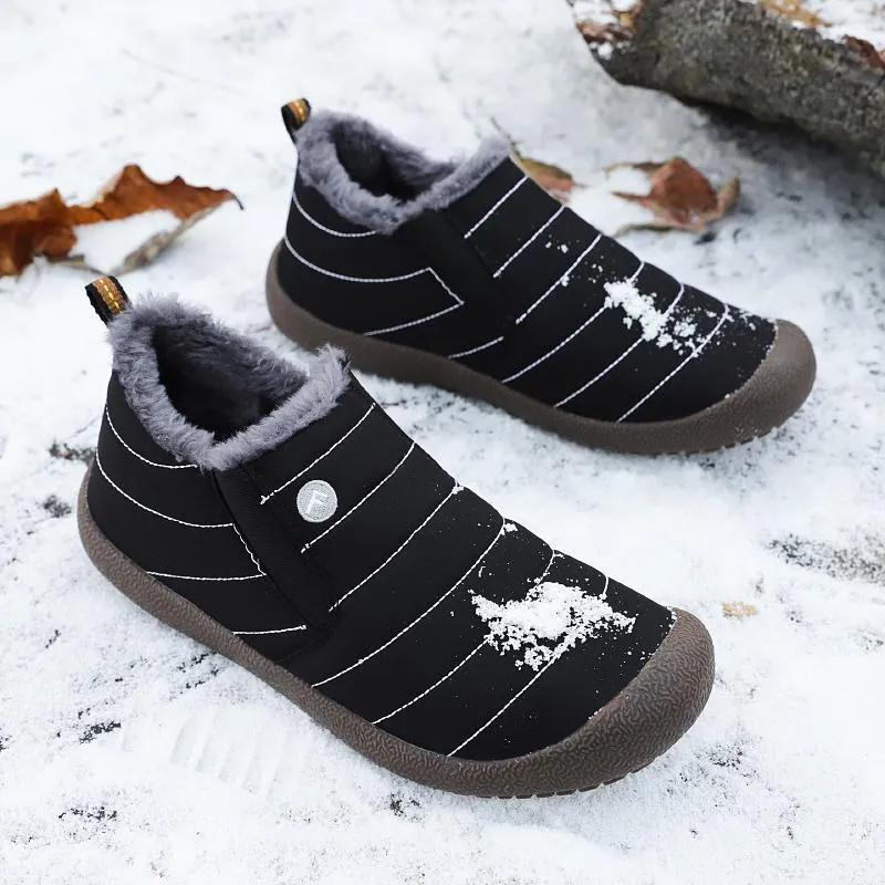 Men's Cotton Velvet Winter Warm Non-slip Shoes Good Adidas Walking Shoes