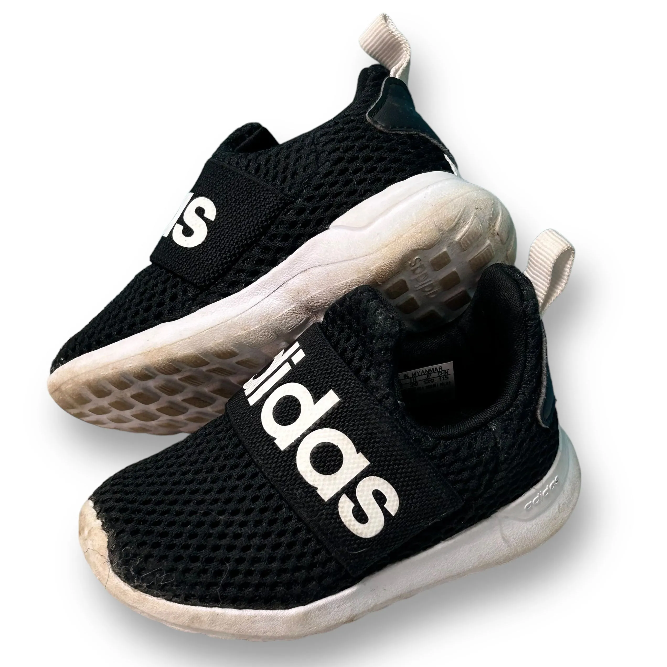 Adidas Sneakers Boys Size 5 Toddler Slip On Black Athletic Tennis Shoes Adidas Boa Golf Shoe