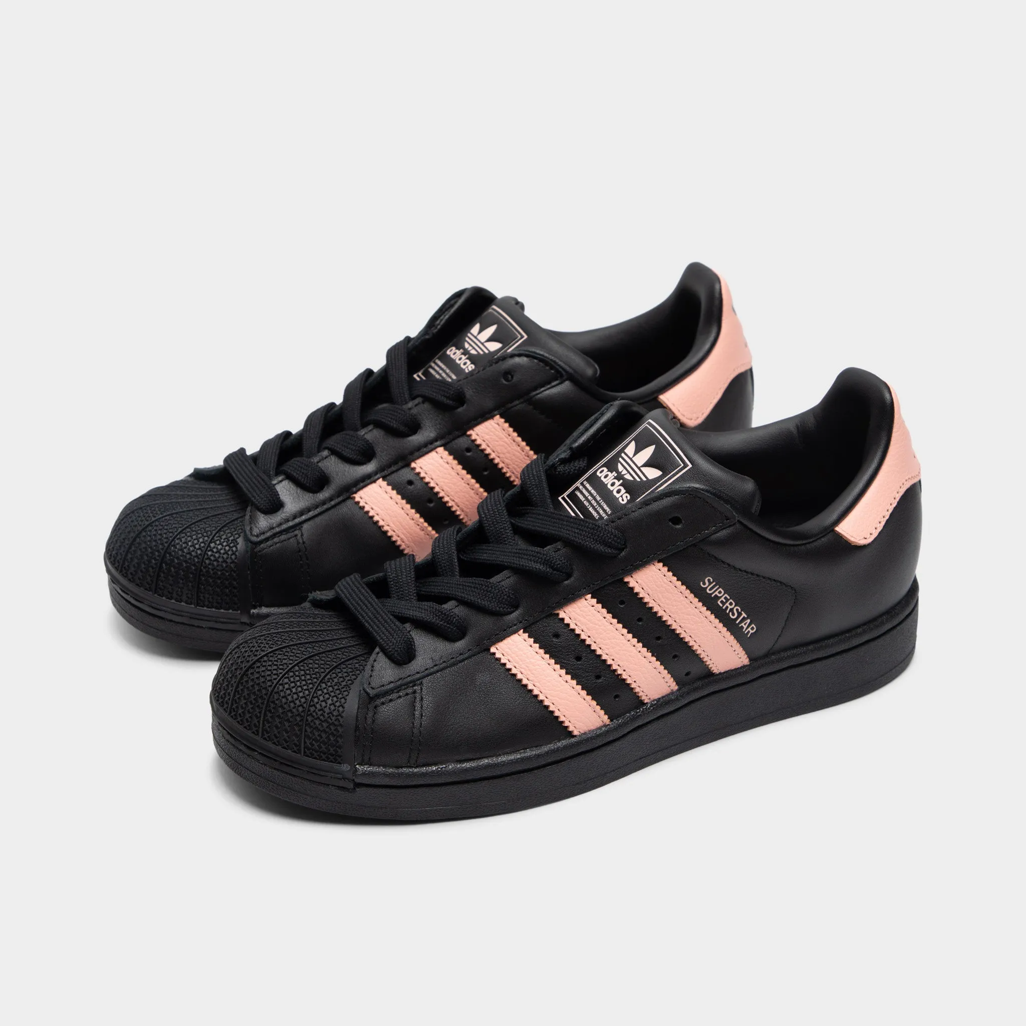 adidas Women's Superstar II Core Black / Glow Pink Adidas 1990 Shoes