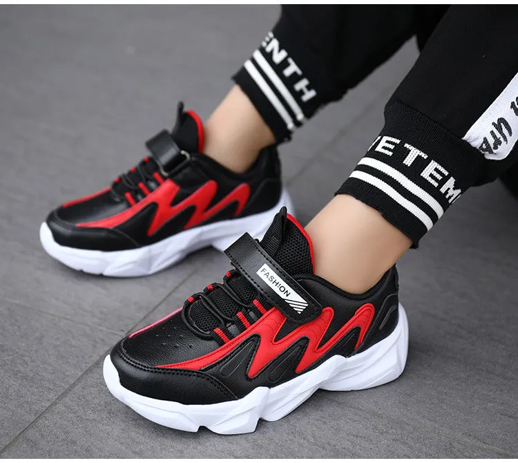 Carbon Plated Asics Kids Hook-and-loop Fastener Strap Chunky Sneakers- FDs