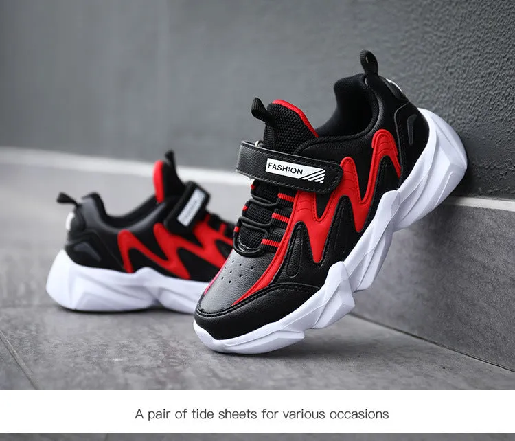 Asics Running Shoes Gel Nimbus 14 Kids Hook-and-loop Fastener Strap Chunky Sneakers- FDs