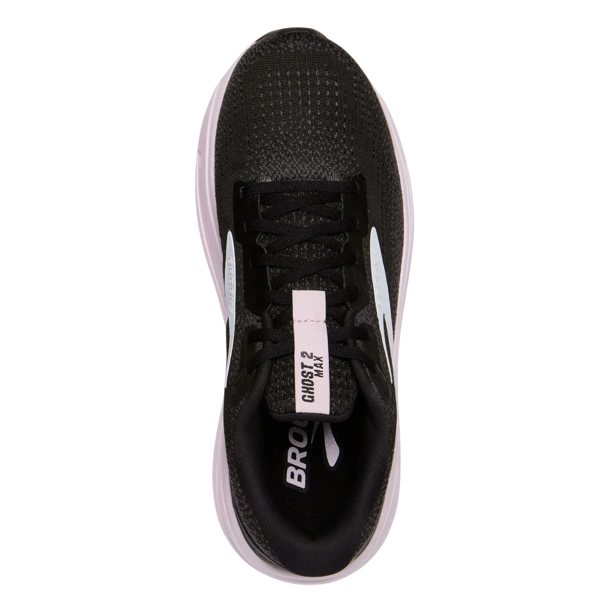 Best Looking Asics Shoes Brooks Women's 120420 077 Ghost Max 2 Black White Orchid Ice Cushion Neutral Running Shoes