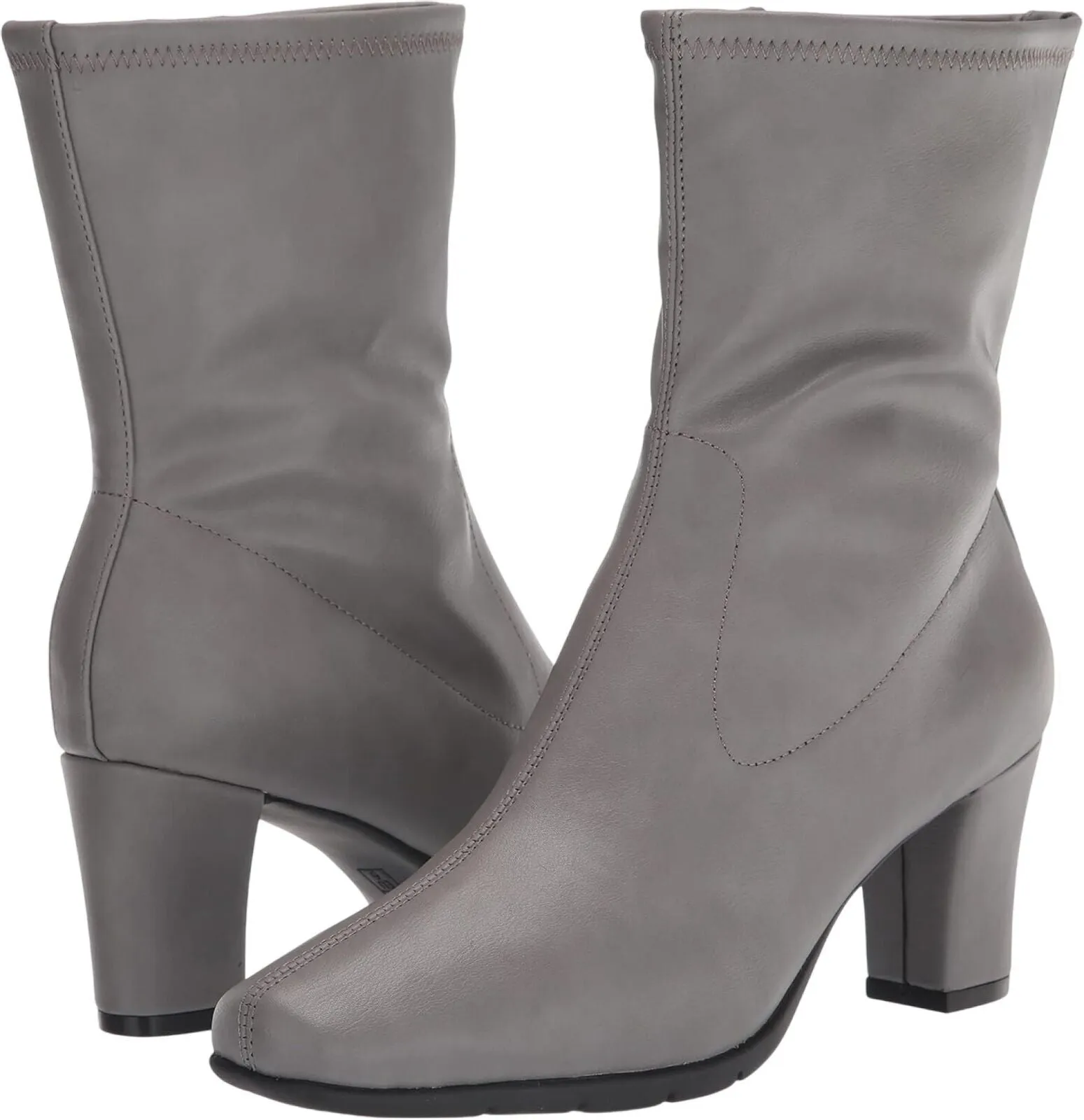 Aerosoles Women's Cinnamon Mid Calf Boot CINNAMON-057 Gray 7.5M 14 Extra Wide Work Boots