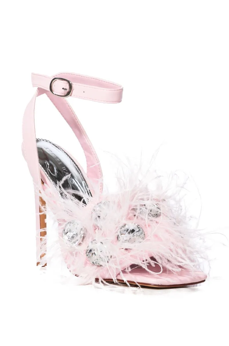 Feather & Crystal Stiletto Sandal Edward Green Dress Shoes