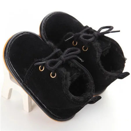 Fashion Solid Lace-Up Baby Boots Cross-tied For Autumn/Winter Baby Shoes For Warm Baby Plush Boots Shoes Adidas Tour 360 Boa Golf Shoes