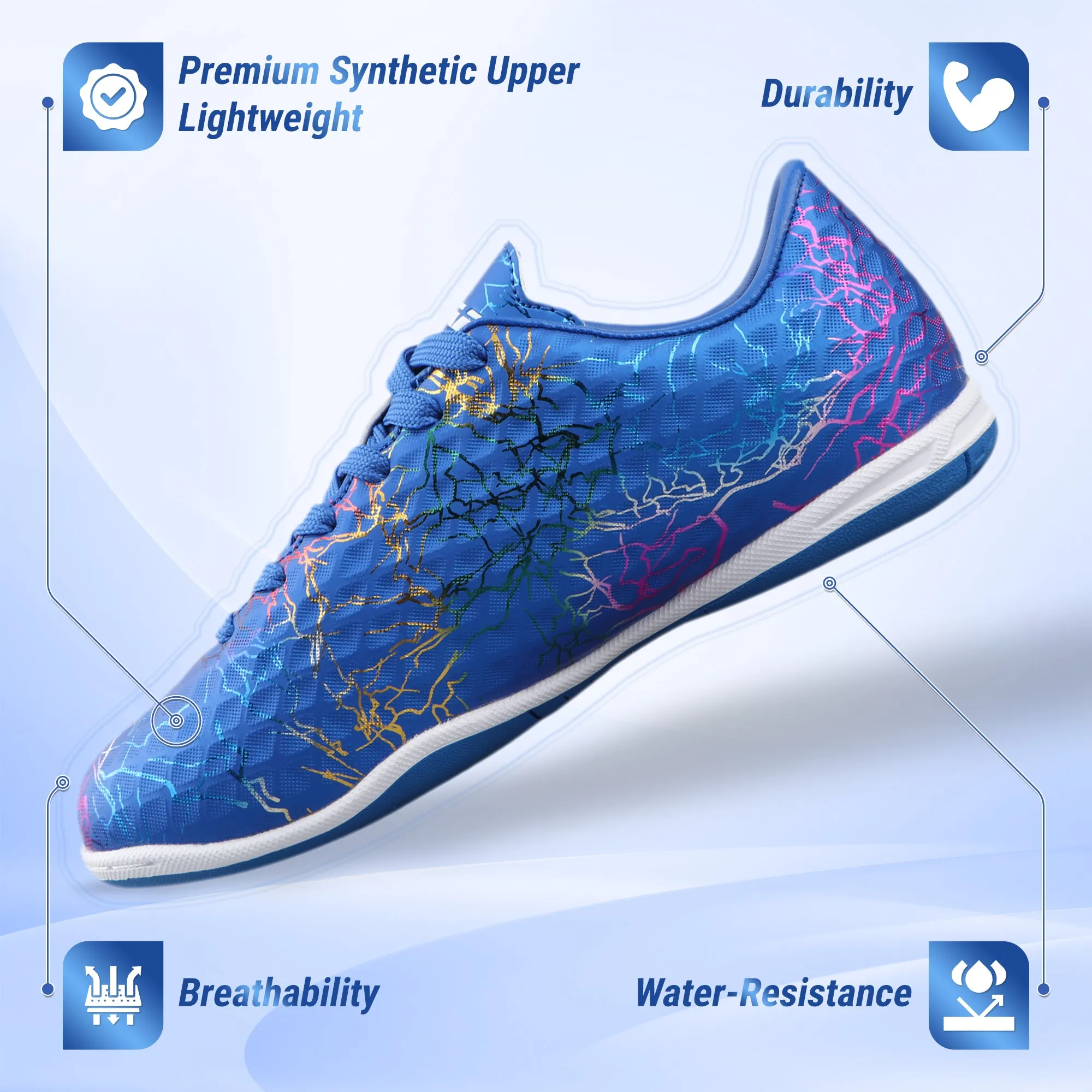 Asics Shoes Gel Lyte V Zodiac Junior Indoor Soccer Shoes-Blue