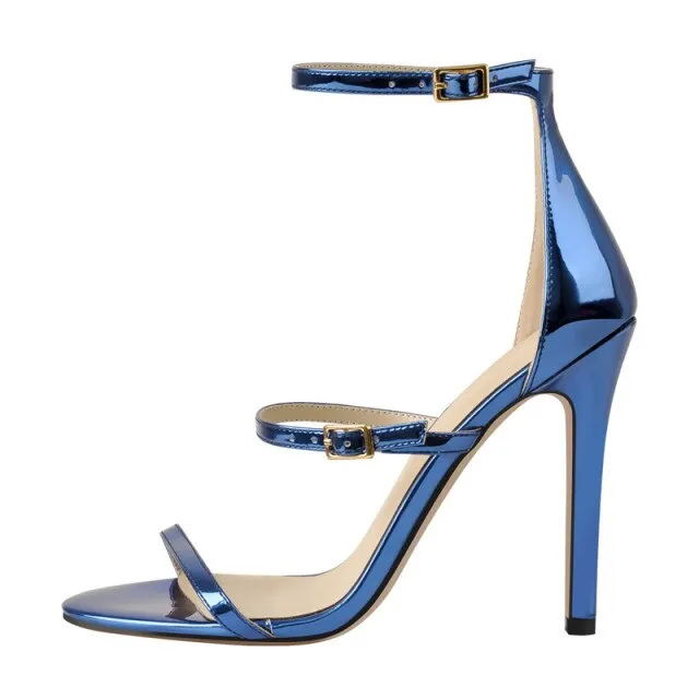 Ankle Strap Open Toe Thin High Heels Sandals Block Heel Platform Sandals