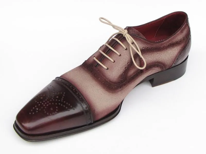 Paul Parkman Captoe Oxfords Bordeaux Beige - 024-BRR Dress Shoes Florsheim