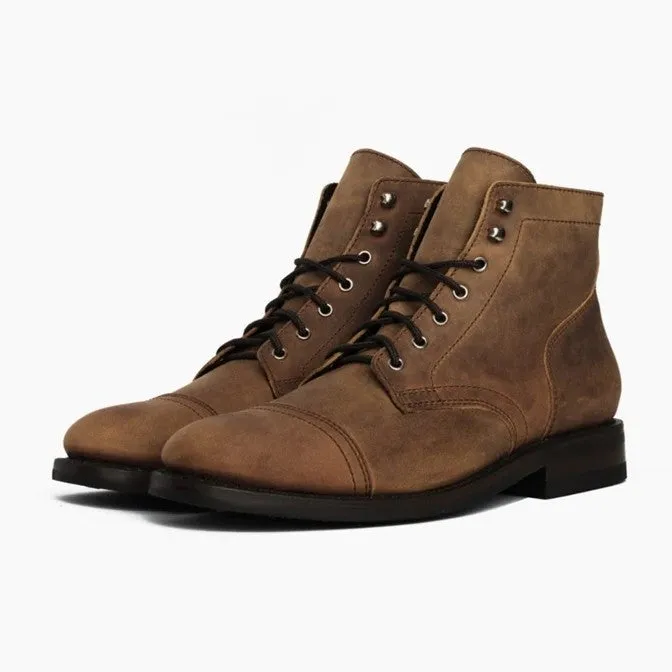 7 CM/2.76 Inches CMR CHAMARIPA Handcrafted Brown Height Increasing Boots - Elevate Your Style with 2.76 Inches of Personalized Luxury Forsake Boots