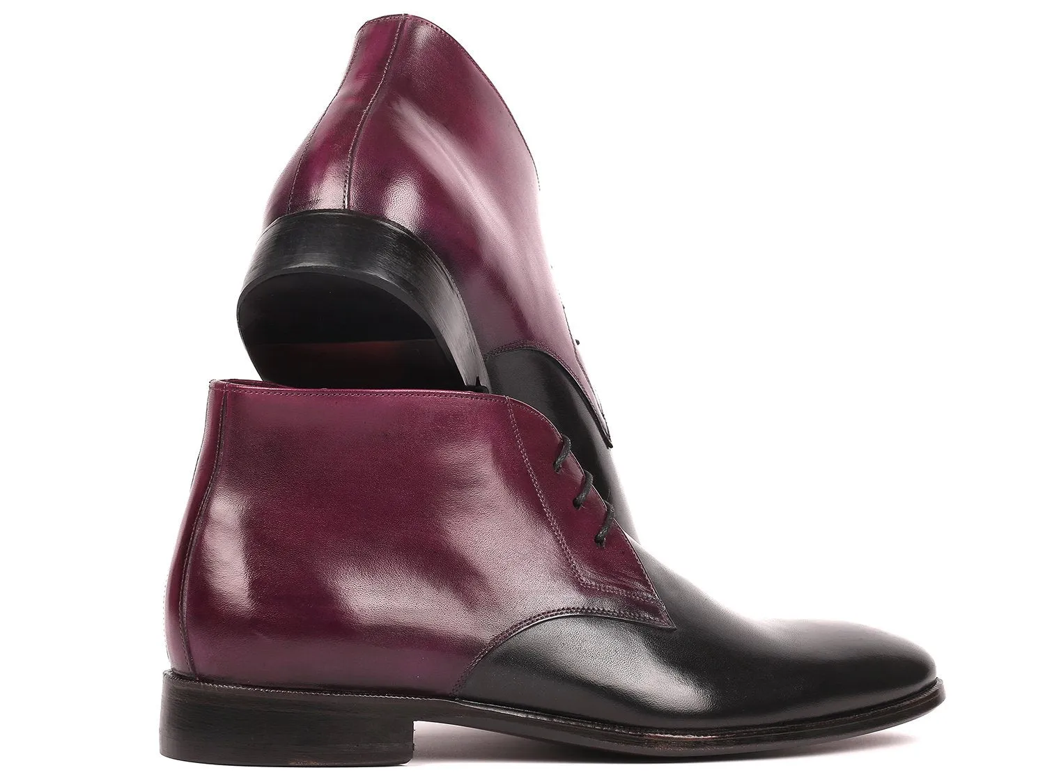 Cowgirl Boots Near Me Paul Parkman Chukka Boots Black & Purple - CK68H1