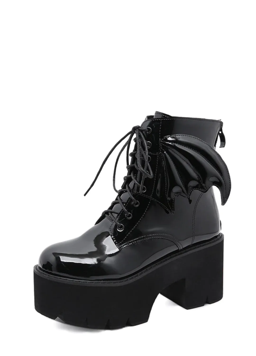 Shoe Carnival Asics Archy Womens Angel Wing Patent Leather Ankle Booties