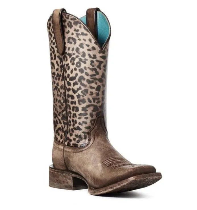 Ariat Leopard Print Circuit Savanna Naturally Distressed Ladies Boots Adidas Tweed Shoes