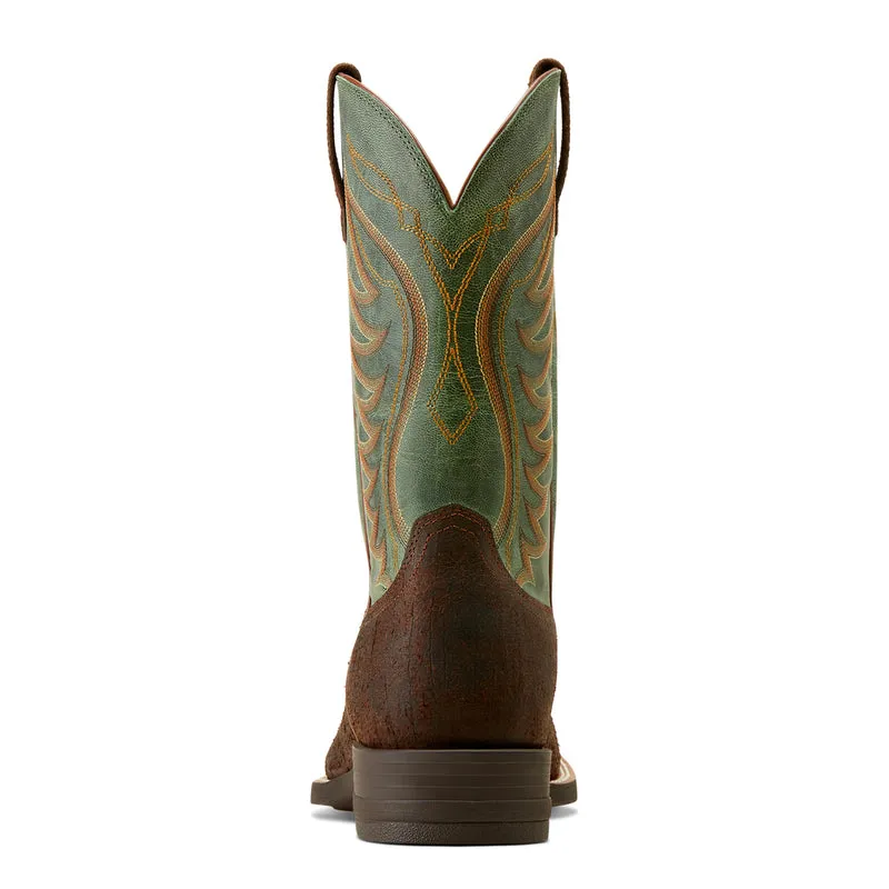Boots Of Cr7 'Ariat' Men's 11" Amos Western Square Toe - Brown / Green