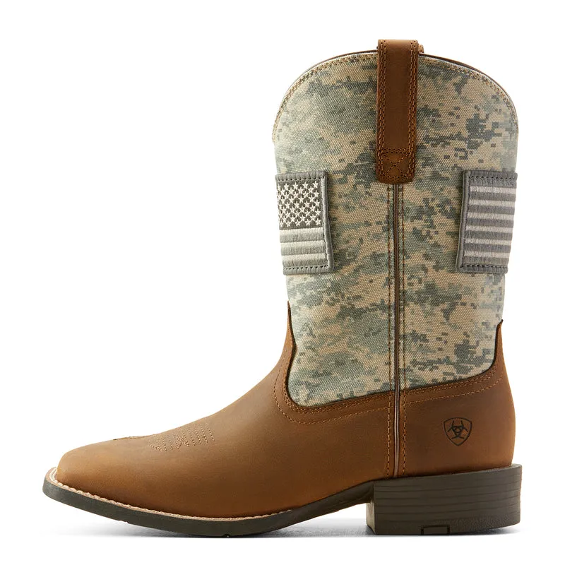Hoven Boots 'Ariat' Men's Sport Patriotic Western Square Toe - Camo