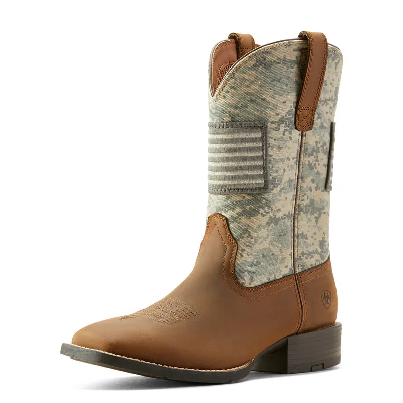 'Ariat' Men's Sport Patriotic Western Square Toe - Camo Terraria Terraspark Boots