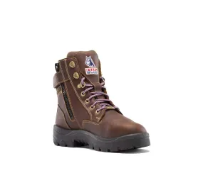 Steel Blue Southern Cross Zip Ladies Met / PR Midsole Work Boots - Steel Toe Best Waterproof Lace Up Work Boots