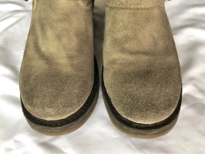 Adidas Lego Shoes ASH Size 6 Titan Beige Suede Studded Moto Boots