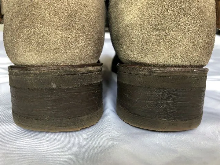 ASH Size 6 Titan Beige Suede Studded Moto Boots Adidas Dreamstrike Shoes