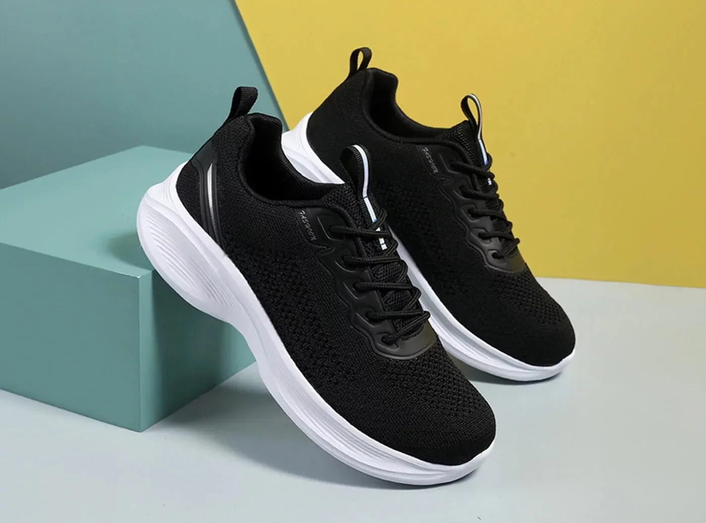 FitVille Women's Lightweight Breathable Flying Weave Running Shoes Asics Best Support Shoe