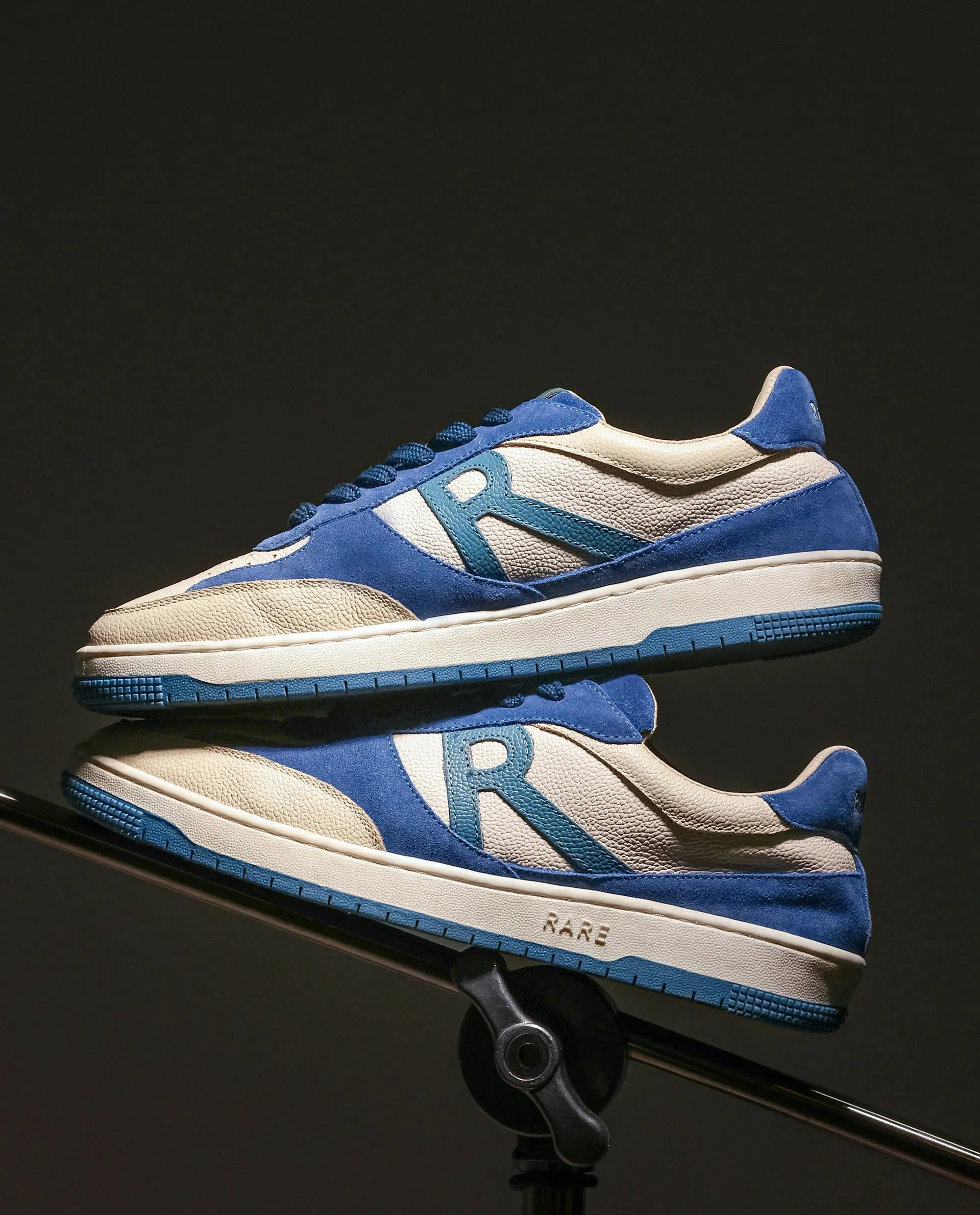 Rare Rabbit Men's Parallax Teal / Beige Plain Shoes Plantar Fasciitis Asics Shoes