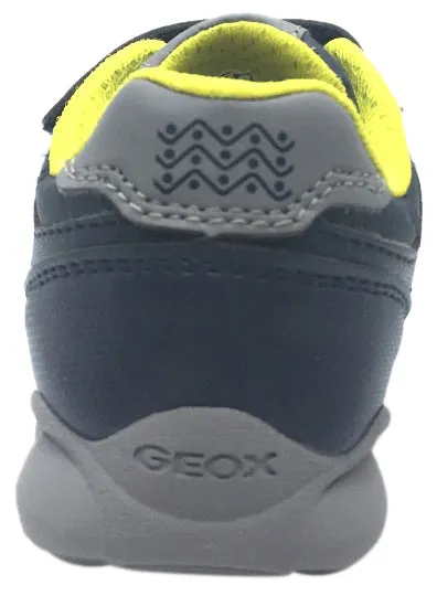 Geox Boy's Munfrey Leather Navy Grey Double Hook and Loop Strap Sporty Spiderweb Low Top Breathable Sneaker Asics Ahar Running Shoes
