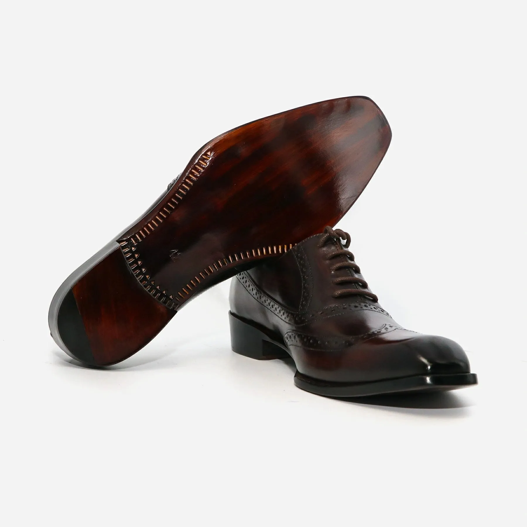 Dark Brown Black Wing Tip Brogue Leather Shoes Best Asics Comfortable Shoes