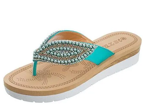 Asics Gel Wide Shoes Vanccy Rhinestone Eye Personality Pearl Slippers