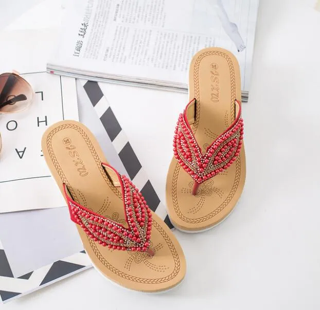 Vanccy Rhinestone Eye Personality Pearl Slippers Discounted Asics Running Shoes