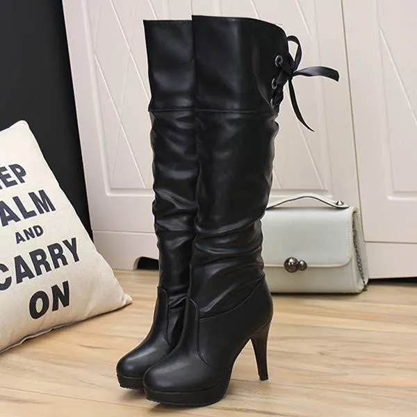 Adidas Kg Shoes Women's Stiletto Platform Knee High Boots 95191533C