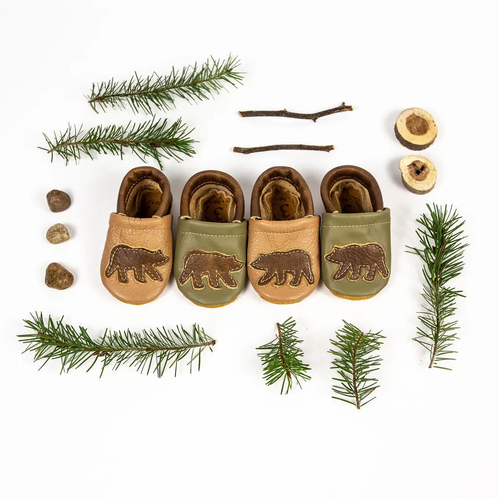 Bear on Oat & Lichen Leather Shoes  Baby and Toddler High Heels Meme