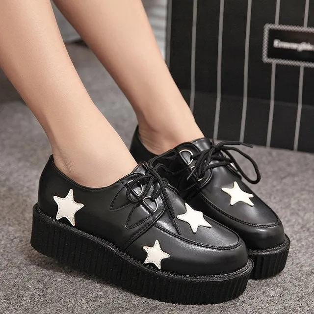 Creepers Shoes Woman plus size 35-41 platform Women Flats Shoes Flat Wedding Shoes Uk
