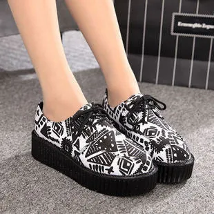 Creepers Shoes Woman plus size 35-41 platform Women Flats Shoes Sophia Webster Shoes Flats