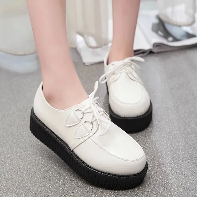 Creepers Shoes Woman plus size 35-41 platform Women Flats Shoes Tuxedo Flats Shoes