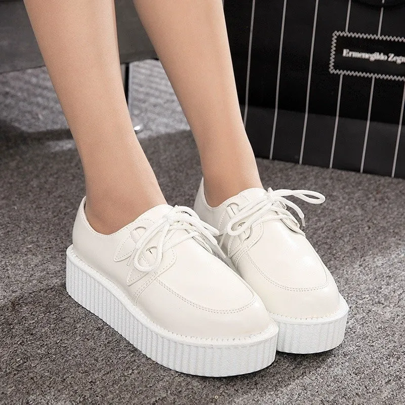 Creepers Shoes Woman plus size 35-41 platform Women Flats Shoes Best Comfy Shoes For Feet