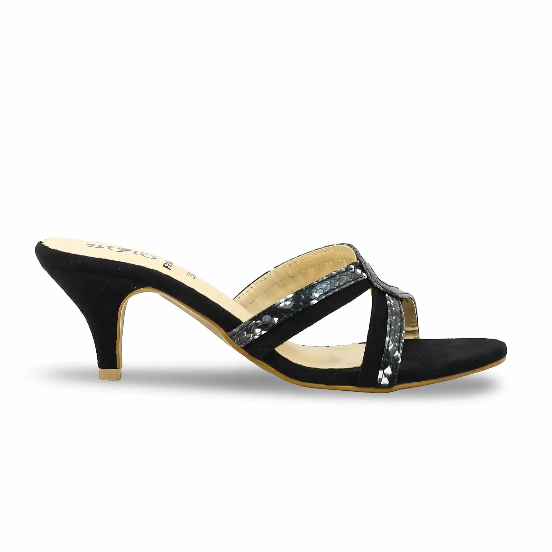 Black Formal Slipper For Women FR8306 Kappa Slides