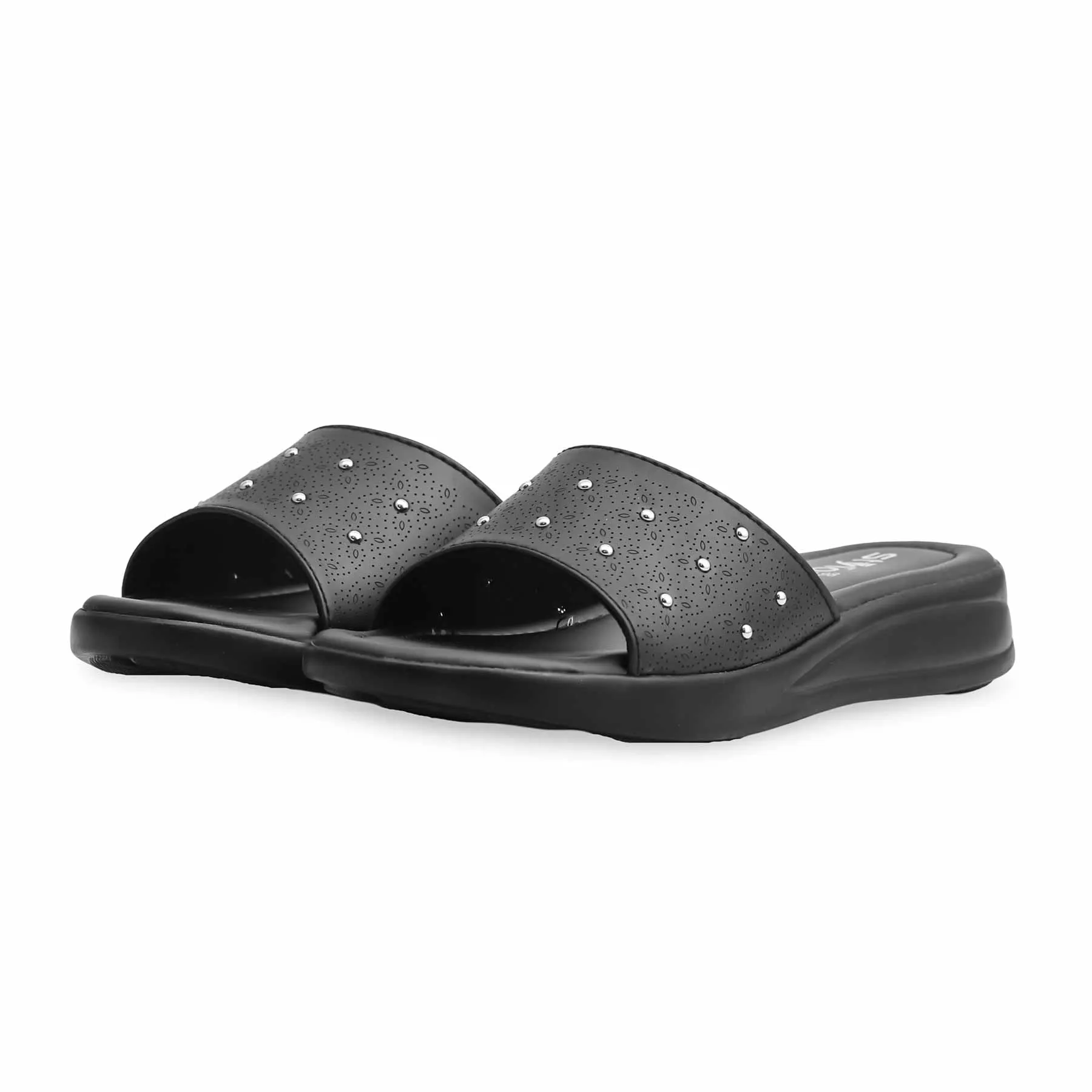 Black Formal Slipper PU0498 House Boots Slippers