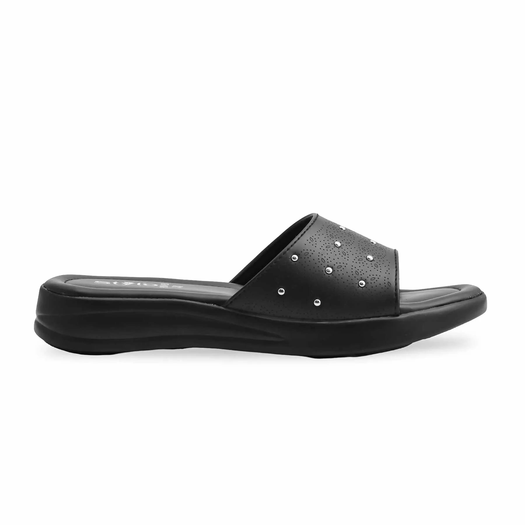 Ugly Christmas Slippers Black Formal Slipper PU0498